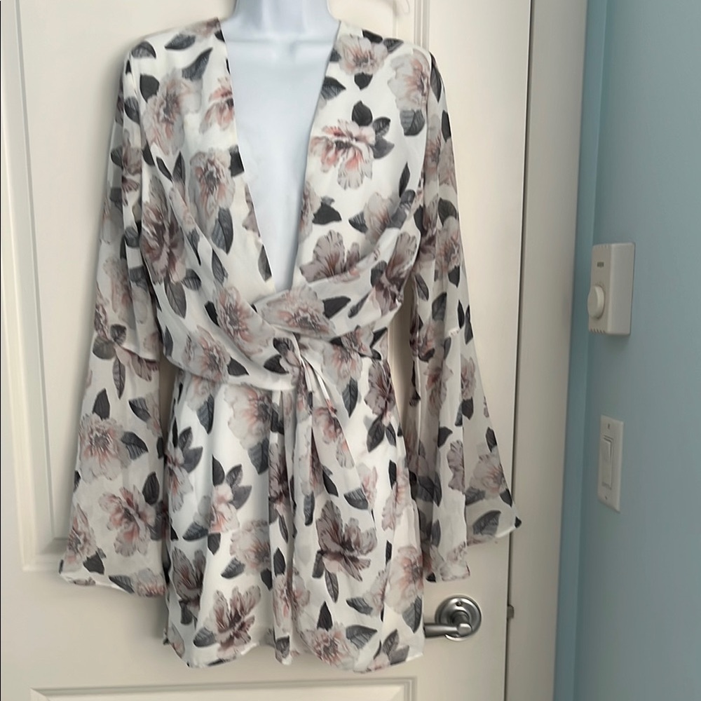 Floral Kimono Wrap Dress